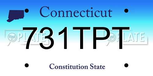 731TPT Connecticut License Plate