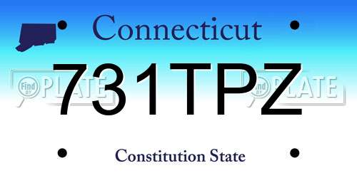 731TPZ Connecticut License Plate