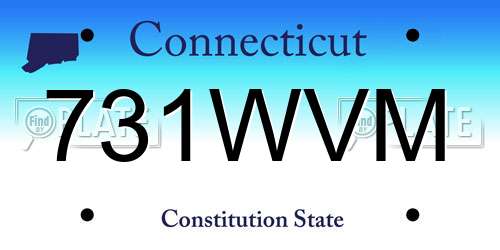 731WVM Connecticut License Plate