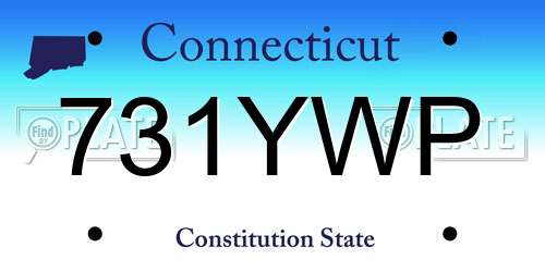 731YWP Connecticut License Plate