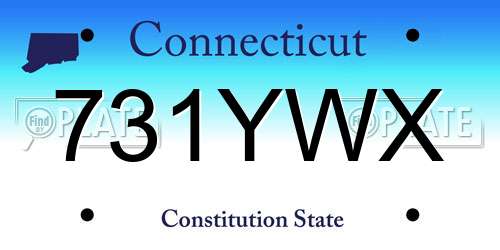 731YWX Connecticut License Plate