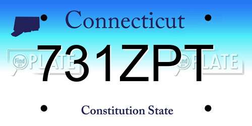 731ZPT Connecticut License Plate