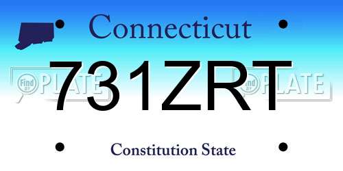731ZRT Connecticut License Plate