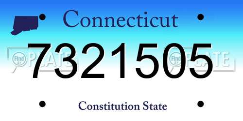 7321505 Connecticut License Plate
