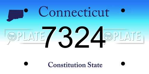 7324 Connecticut License Plate