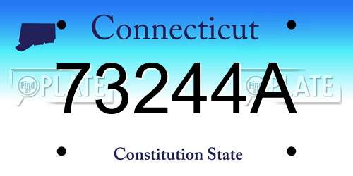 73244A Connecticut License Plate
