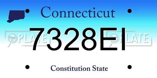 7328EI Connecticut License Plate