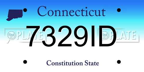 7329ID Connecticut License Plate