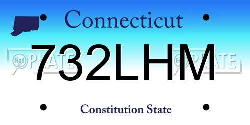 732LHM Connecticut License Plate