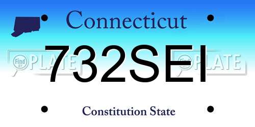732SEI Connecticut License Plate