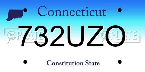 732UZO Connecticut License Plate