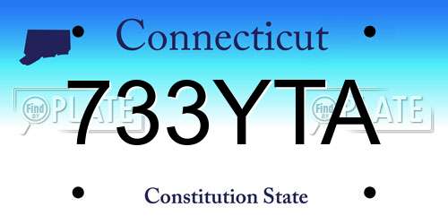 733YTA Connecticut License Plate
