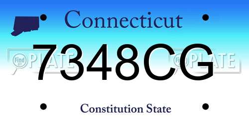 7348CG Connecticut License Plate