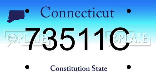 73511C Connecticut License Plate