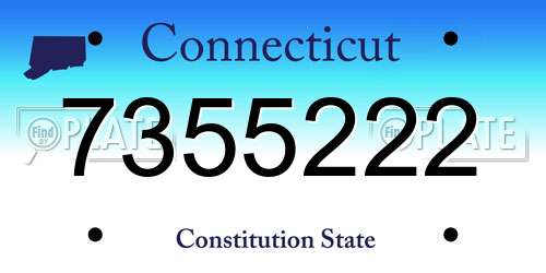 7355222 Connecticut License Plate