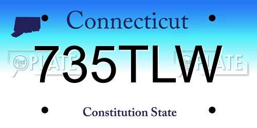 735TLW Connecticut License Plate