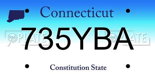 735YBA Connecticut License Plate