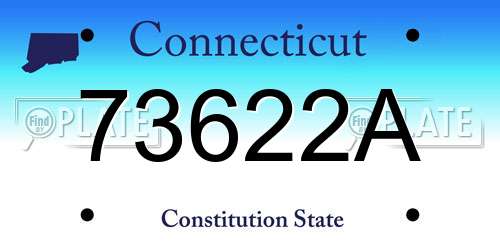 73622A Connecticut License Plate