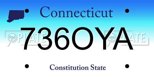 736OYA Connecticut License Plate