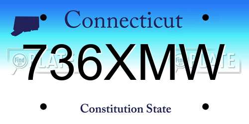 736XMW Connecticut License Plate