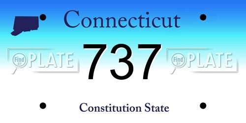 737 Connecticut License Plate
