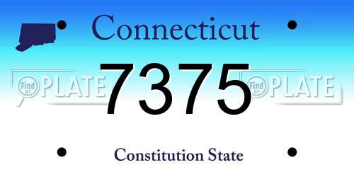 7375 Connecticut License Plate
