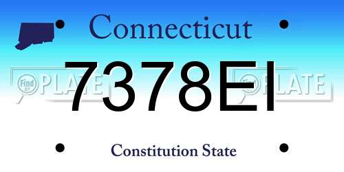 7378EI Connecticut License Plate