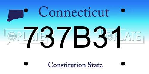 737B31 Connecticut License Plate