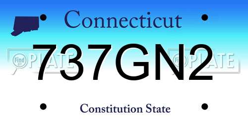737GN2 Connecticut License Plate