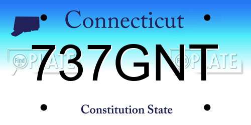 737GNT Connecticut License Plate