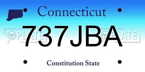 737JBA Connecticut License Plate
