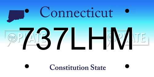 737LHM Connecticut License Plate