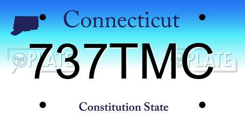 737TMC Connecticut License Plate
