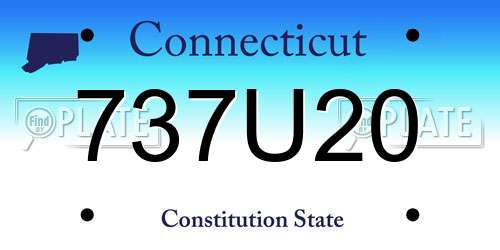 737U20 Connecticut License Plate