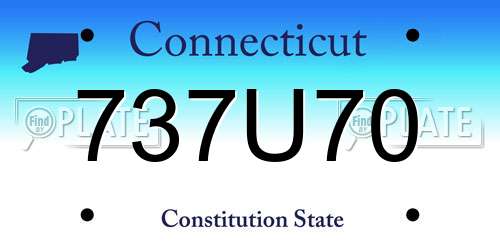 737U70 Connecticut License Plate