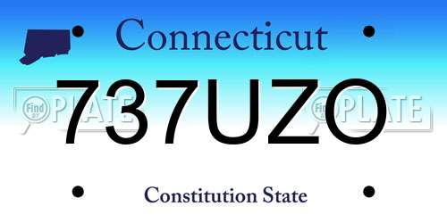 737UZO Connecticut License Plate
