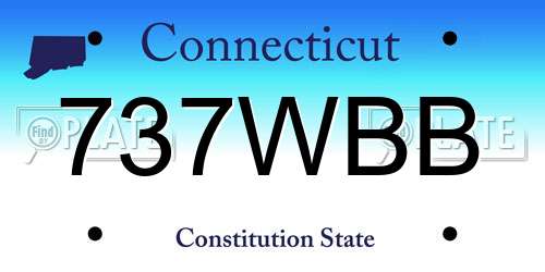 737WBB Connecticut License Plate
