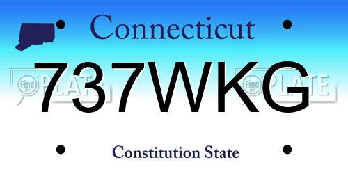 737WKG Connecticut License Plate