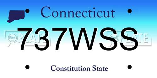 737WSS Connecticut License Plate
