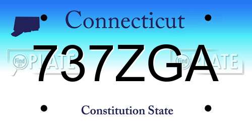 737ZGA Connecticut License Plate