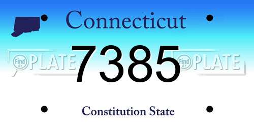 7385 Connecticut License Plate
