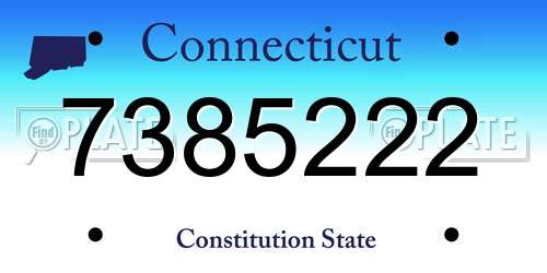 7385222 Connecticut License Plate