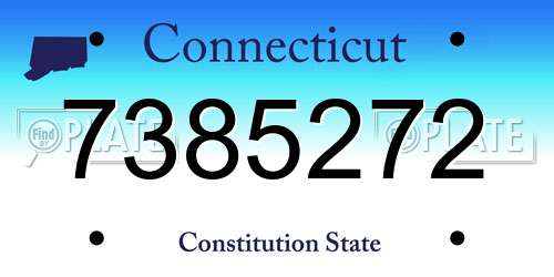 7385272 Connecticut License Plate