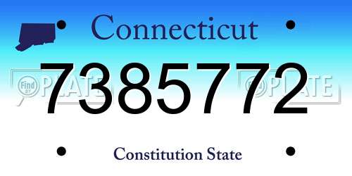 7385772 Connecticut License Plate