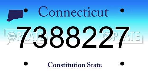 7388227 Connecticut License Plate