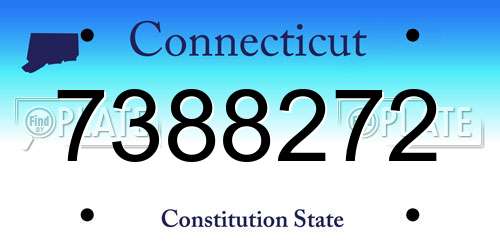 7388272 Connecticut License Plate