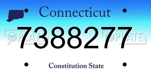 7388277 Connecticut License Plate