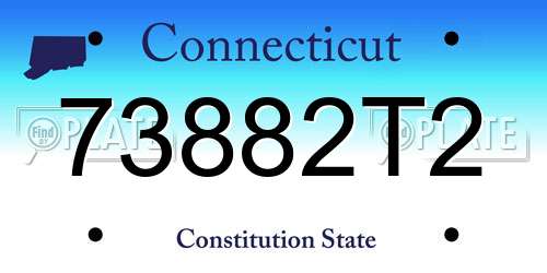 73882T2 Connecticut License Plate