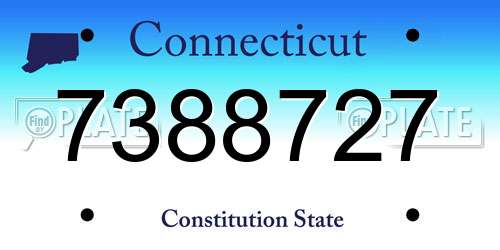 7388727 Connecticut License Plate