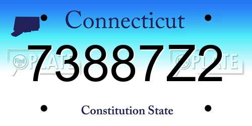 73887Z2 Connecticut License Plate